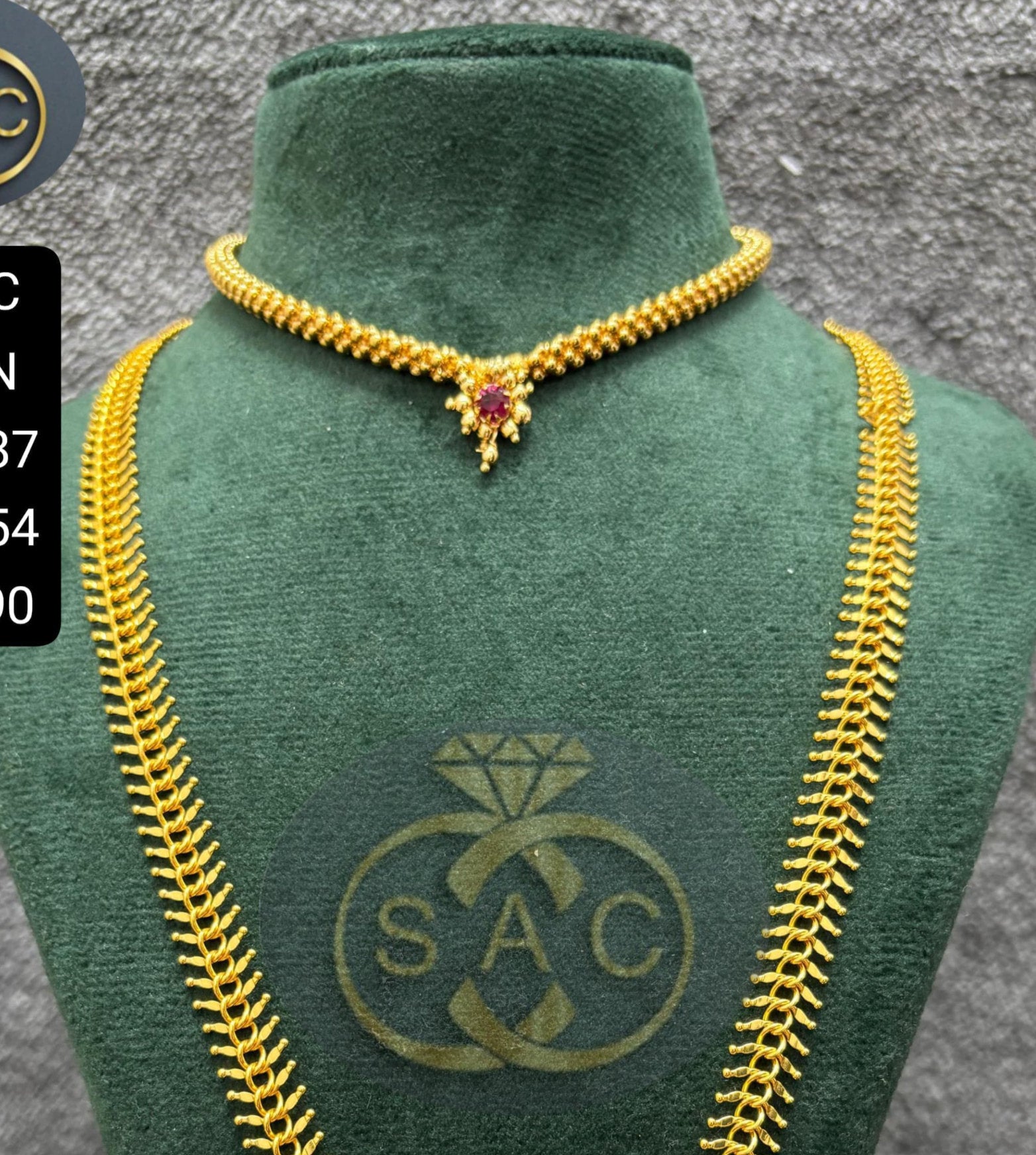 Micro Gold Durva Haar Tushi Combo Set