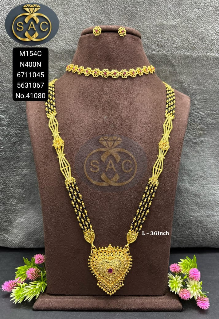 Micro Gold Mangalsutra Combo Set