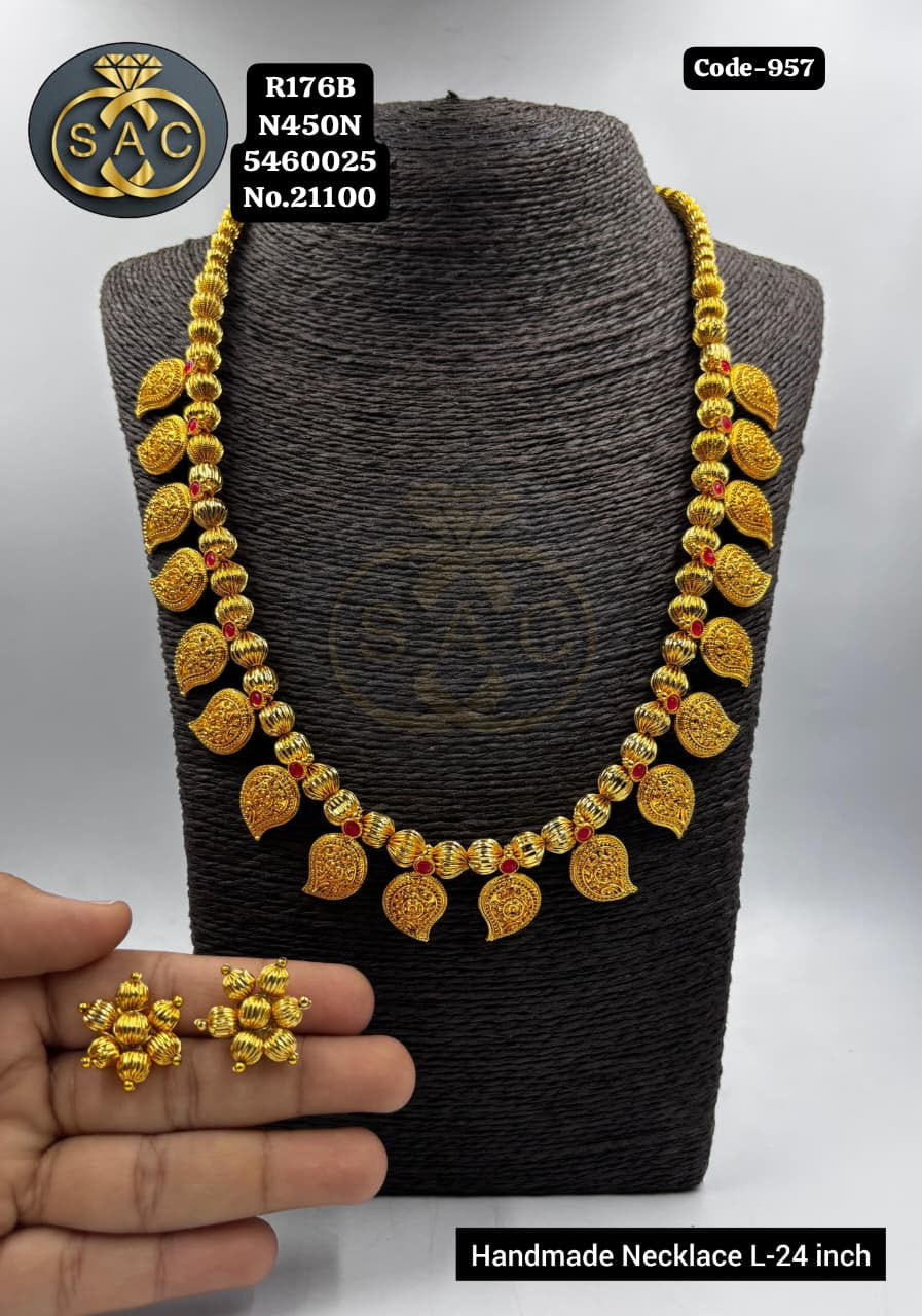 Premium Quality Handmade Long कोयरी Necklace - 957
