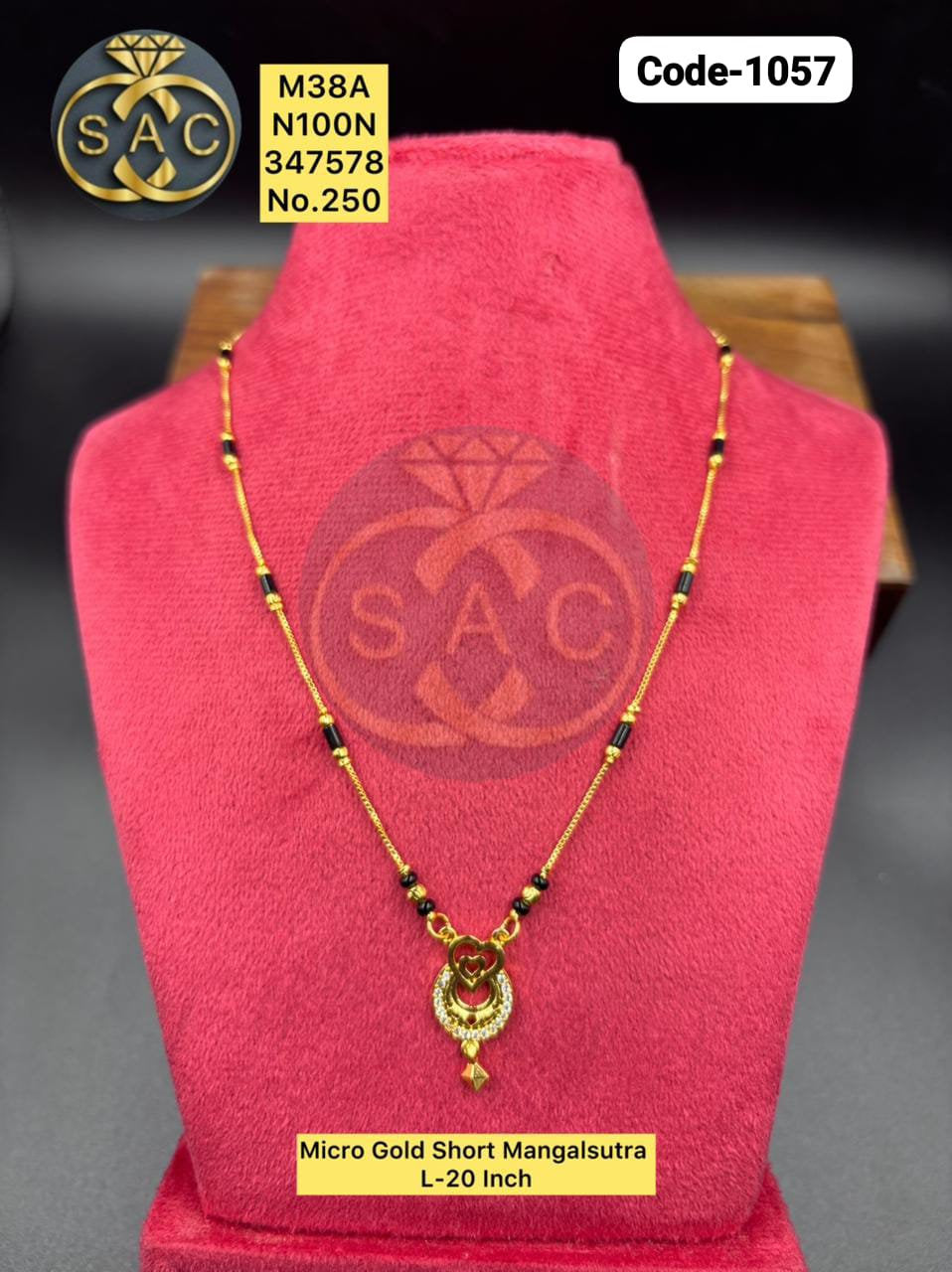 Micro Gold Short Mangalsutra - 1057