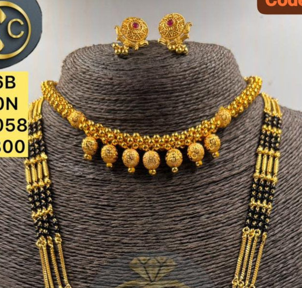 New Micro Gold Mangalsutra Combo Set -1506