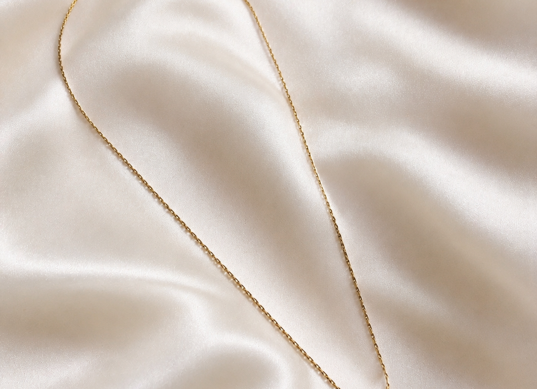 Emerald Teardrop 18KT Gold Plated Chain