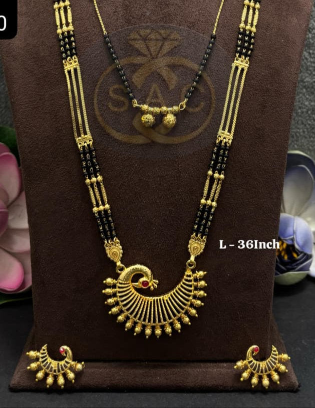 Micro Gold Mangalsutra Combo Set