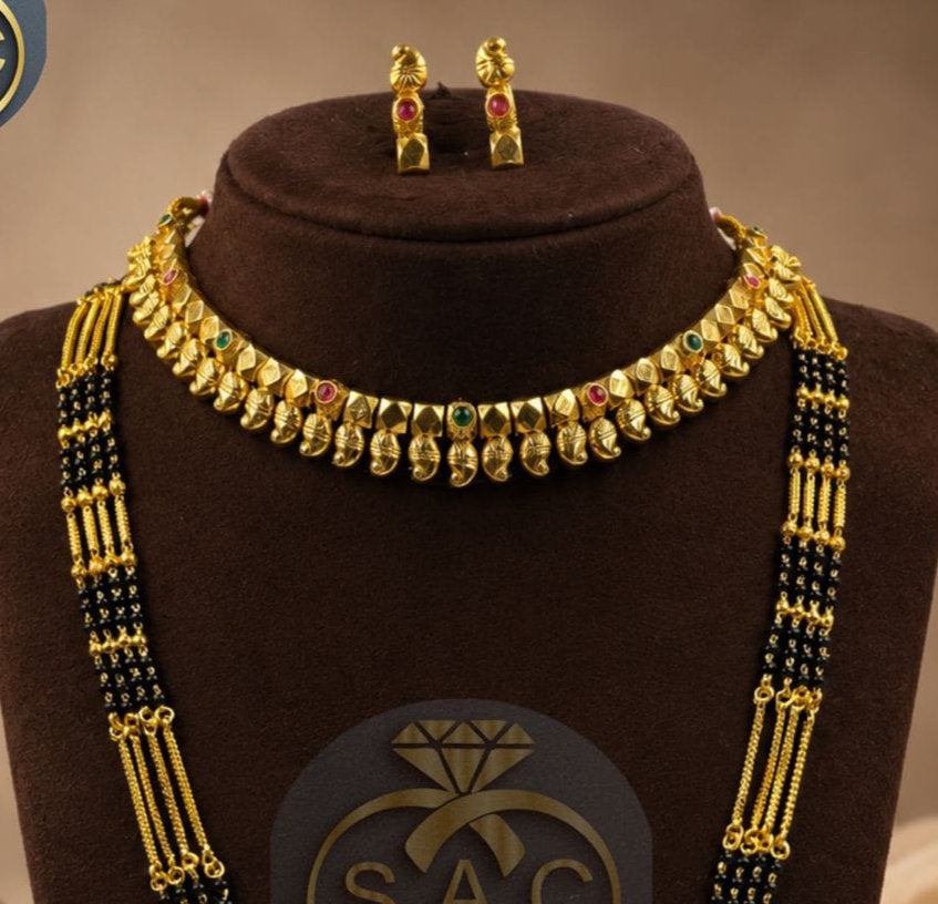 Micro Gold Mangalsutra Set - 1545