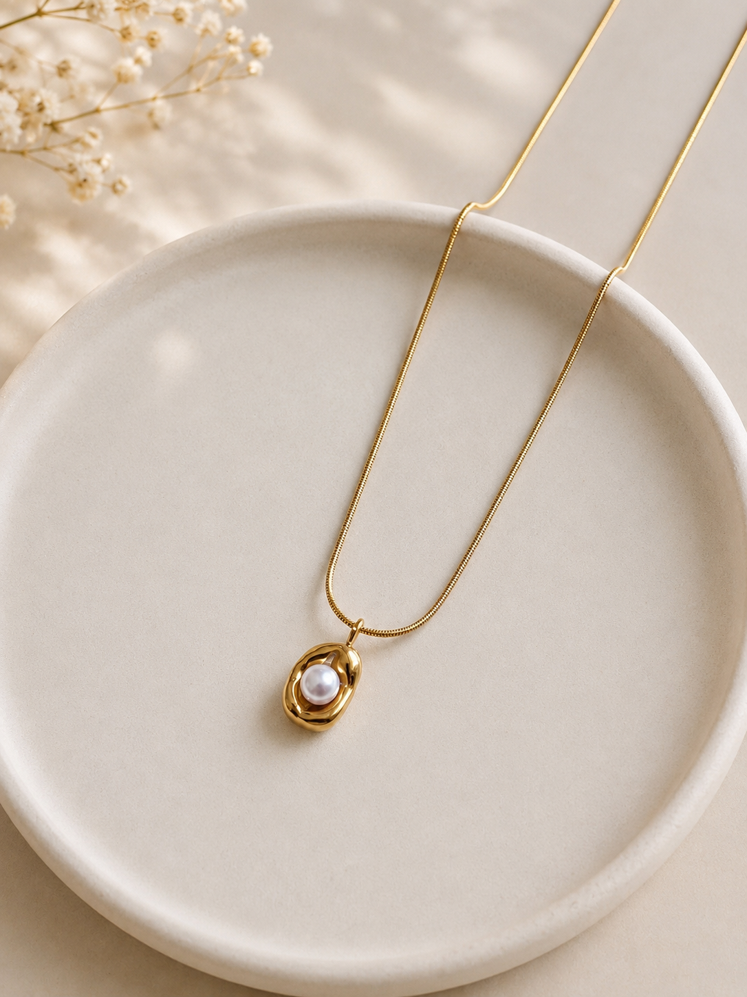 Pearl Aura 18KT Gold Plated Chain