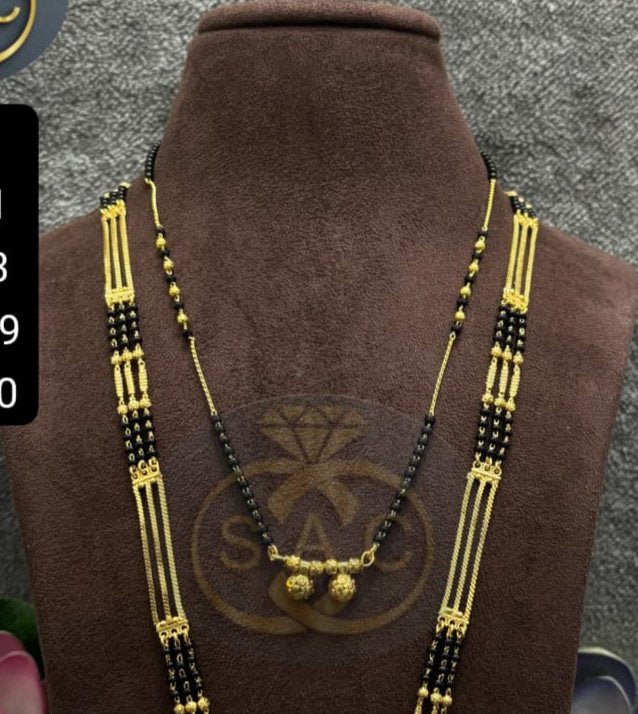 Micro Gold Mangalsutra Combo Set