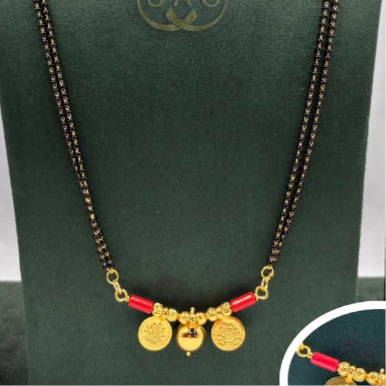 Micro Gold Laxmi Coin Mangalsutra - 1322